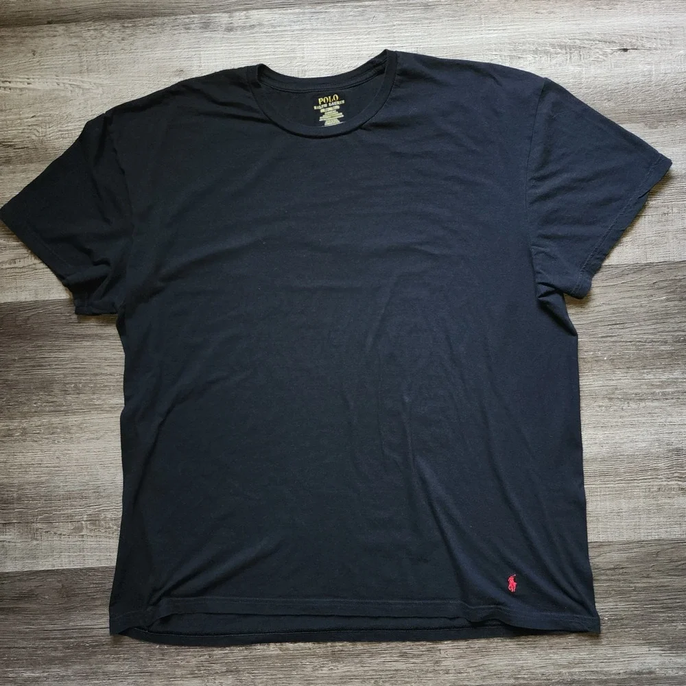 Polo Ralph Lauren Men's Black T-shirt Rare Find Size 2XL